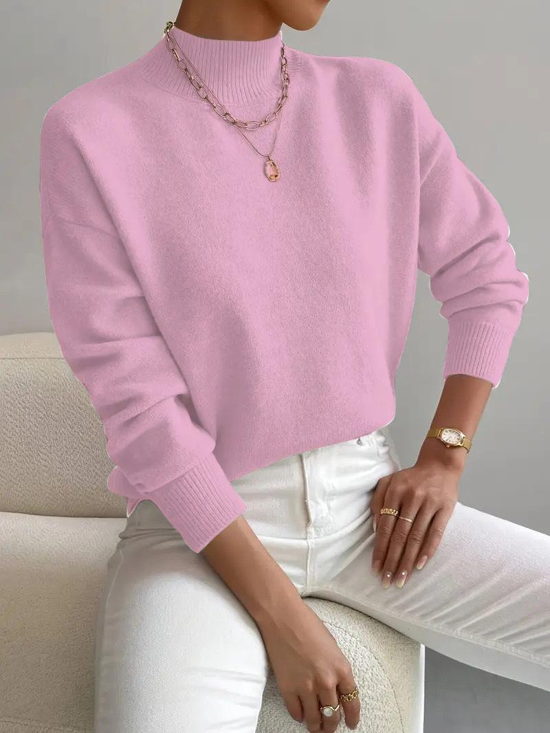 Mia | Elegante trui met hoge kraag