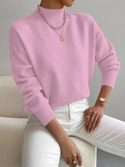 Mia | Elegante trui met hoge kraag