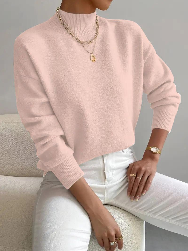 Mia | Elegante trui met hoge kraag