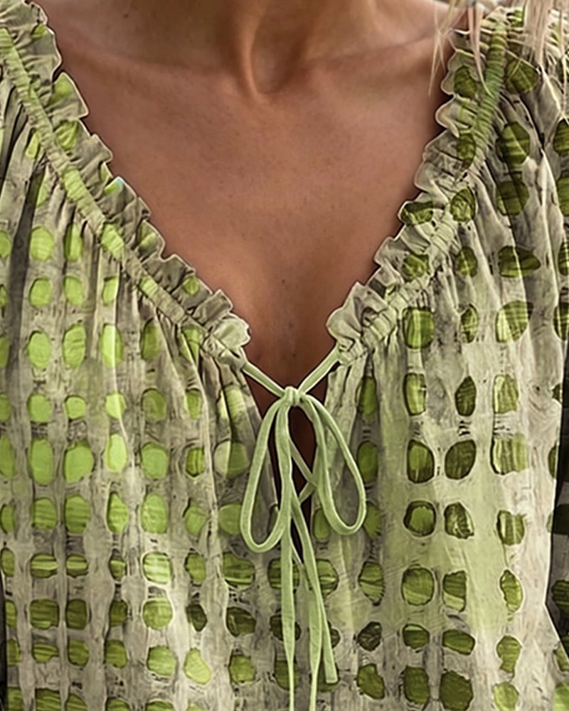 Polka Dot Veter Blouse