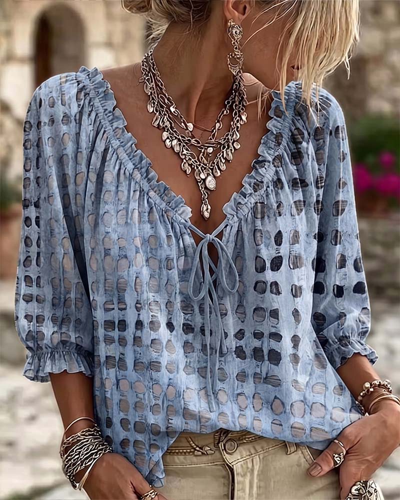 Polka Dot Veter Blouse