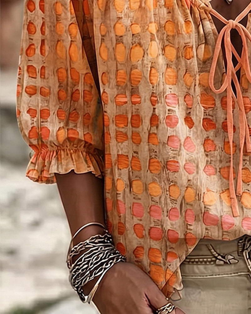 Polka Dot Veter Blouse