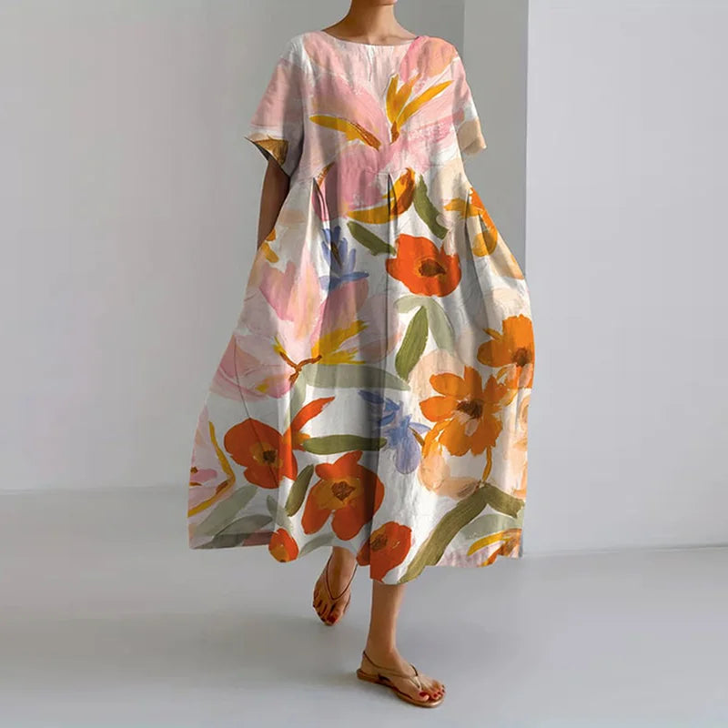 VALENTINA | Flattering Summer Floral Dress