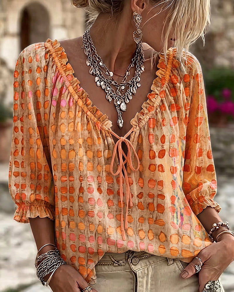 Polka Dot Veter Blouse