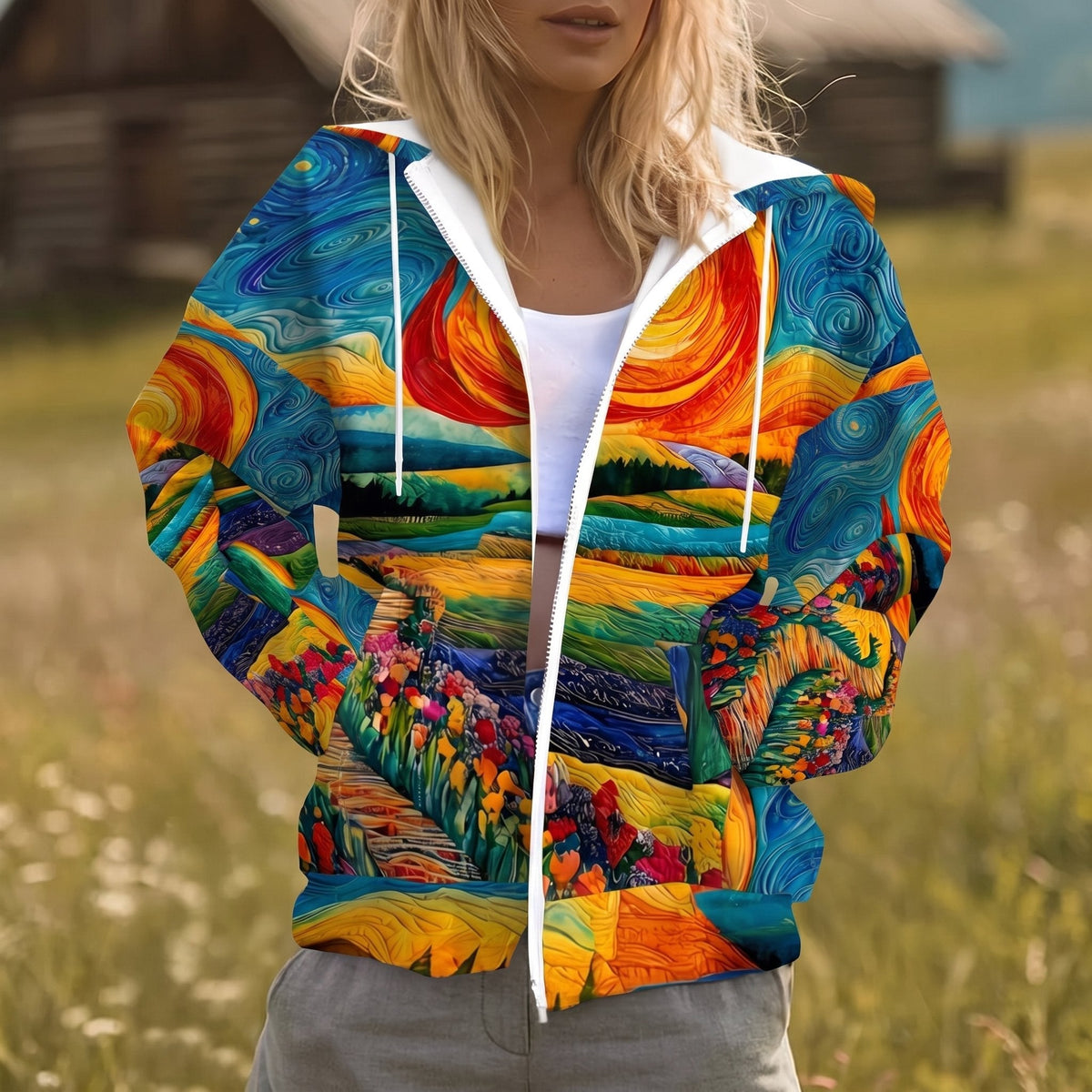 De Liv Sunburst Zip Hoodie