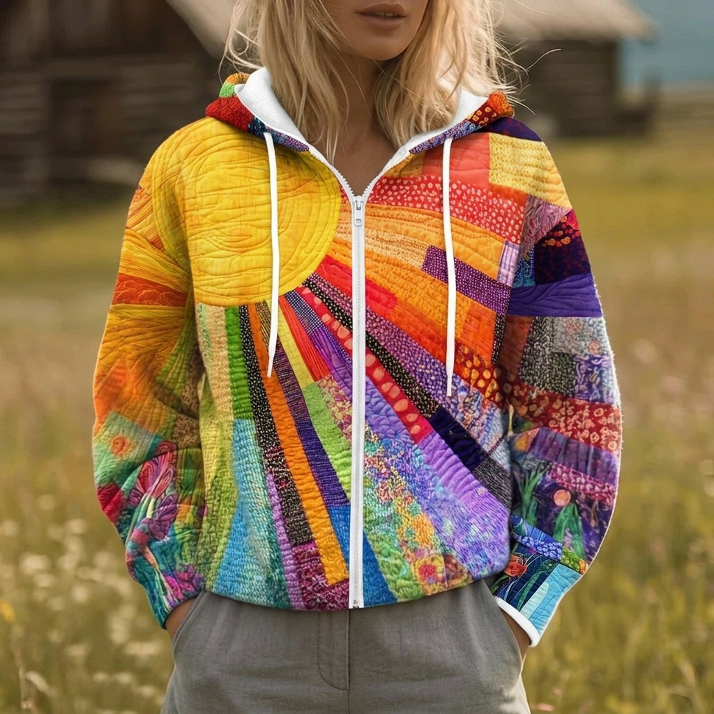 De Mavis Sunburst Zip Jacket