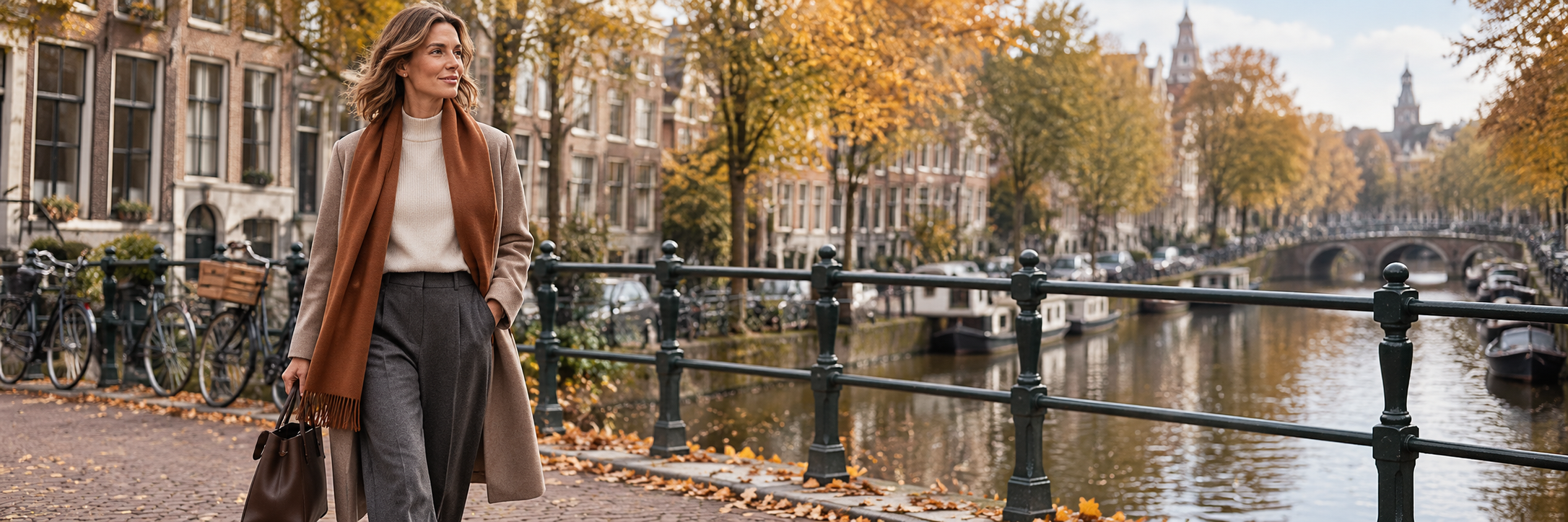 Merelle Amsterdam herfstmode aan de grachten